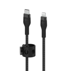 Belkin, MFI PD 1M kabel za hitro polnjenje in sinhronizacijo podatkov USB-C / Lightning, Črna