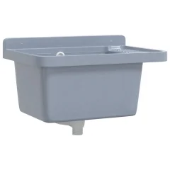 Stenski Umivalnik - Kopalna umivalnik - Lavabo siv 50x35x24 cm smola