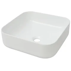 Umivalnik - Kopalna umivalnik - Lavabo Kvadratni Bela Keramika 39x39x13,5 cm