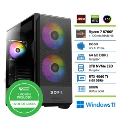 BOFX VOLANTIS 3 R7-8700F 64GB 2TB 4060TI W11H namizni računalnik