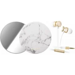 Guess, Komplet slušalk Powerbank Pack Marble Jack, Zlata