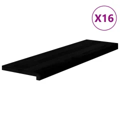 vidaXL Podloge za stopnice 16 kosov rjave 90x25x2 cm trdna hrastovina