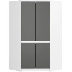 KOTNI KABINET S100 4D CLP BELO / GRAFITNO SIVO