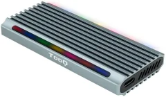 Caja Externa tudi TQE-2221G NGFF/NVME ''Shinobi'' USB-A RGB GRIS