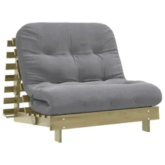 Futon - Futonski ležalnik z ležiščem 100x206x11 cm impregnirana borovina