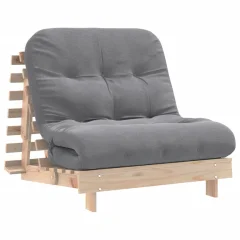 Futon - Futonski ležalnik z ležiščem 80x206x11 cm trdna borovina