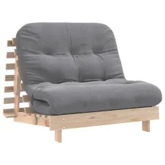 Futon - Futonski ležalnik z ležiščem 100x206x11 cm trdna borovina