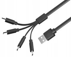 Hitri kabel Liibattaries s 4 x USB-C, namenjenim LITIJ-IONSKIM baterijam (19 cm)