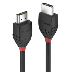 LINDY HDMI priključni kabel HDMI-A  vtič\, HDMI-A  vtič 0.50 m črna 36470 4K UHD HDMI kabel