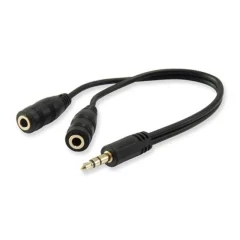 EQUIP Audio Splitter kabel 3,5 mm 1x moški &gt; 2x Ženska - 147941