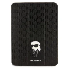 Karl Lagerfeld, Ohišje za iPad Pro 10,9 palca 2022 Folio Saffiano Collection Ikonik Karl NFT, Črna