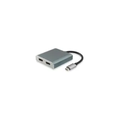 Adapter EQUIP USB-C za 2x HDMI F Grey