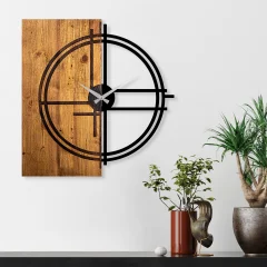 Razstavljen (odprta embalaža) - WALLXPERT Wooden Clock 38 stenska ura