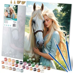 Paint by Numbers Kit 40x50 cm - Massido Portrait of a Woman with a Horse