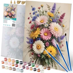 Paint by Numbers Kit - Massido Flowers 40x50 cm for All Skill Levels