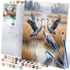 Paint by Numbers Kit - Massido Cranes 40x50 cm for Creative Fun