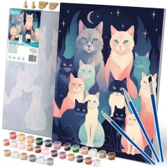 Paint by Numbers Kit - 40x50 cm Massido Cats for Creative Fun