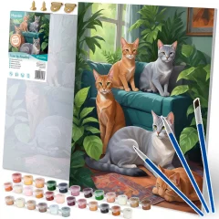 Paint by Numbers Kit - Massido Cats 40x50 cm for Creative Fun