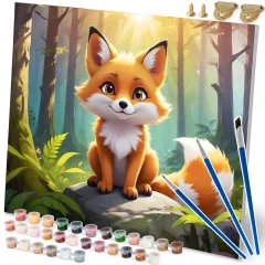 Painting by Numbers Kit - Massido Fox Design 40x50 cm for Creative Fun