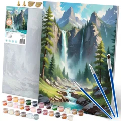 Paint by Numbers Kit - Massido Mountain Landscape 40x50 cm - Perfect for Beginners and Families