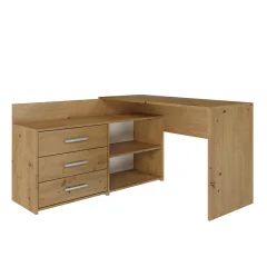 DANY Artisan Oak L-Shaped Corner Desk with 3 Drawers