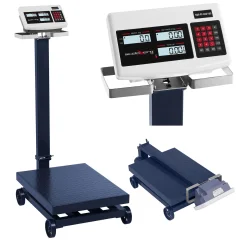 Heavy-Duty Warehouse Platform Scale with Wheels - SBS-PF-600/100 LCD, 600kg Capacity