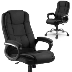 Ergonomic Porto Office Chair - Black Fabric with Dual Foam Comfort