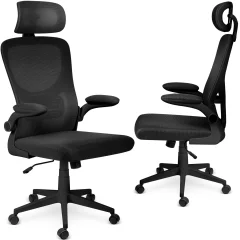 Sofotel Brass Black Micro-Mesh Office Chair - Ergonomic and Stylish