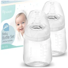 Nukido 2-Piece Reusable Milk Bottle Set with Dynamic Teat