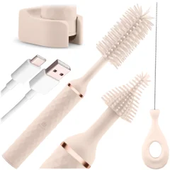 Nukido NK-978 Electric Bottle and Nipple Cleaning Brush for Effortless Hygiene