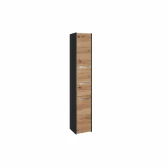 Sara S33 Anthracite Bathroom Column Cabinet - Modern and Elegant Design