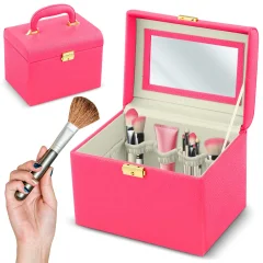 Stylish Massido MS-706 Pink Cosmetics Case - Durable and Spacious Organizer