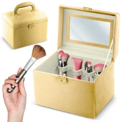 Stylish Massido MS-706 Gold Cosmetics Organizer Case for All Ages