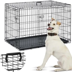 Premium Large Dog Cage 107 x 71 x 77 cm - Portable Pet Kennel PH-202