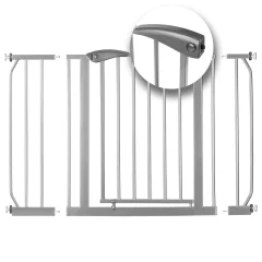 Nukido Gray Safety Gate - Adjustable Barrier for Child Safety 75-115 cm