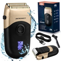 Berdsen BD-266 Premium Foil Shaver in Black and Gold for Men