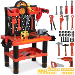 Ricokids 772500 Red Children's DIY Workshop Set with Tools