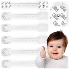 Ricokids 798200 Cabinet Safety Locks - 6 Pack, White Childproofing Solution