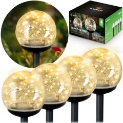 Illumen LS-103 Solar Garden Lights - 4 Pack Transparent LED Balls