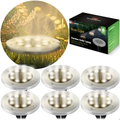 Illumen LS-104 Solar Ground Lamp Set of 6 - Enhance Your Garden with LED Lighting