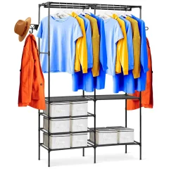 Massido 686600 Black Standing Hanger - Durable and Practical Clothing Rack