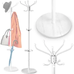 Elegant Standing Clothes Rack with Marble Base - Massido 684101