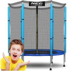 Neo-Sport 140 cm Garden Trampoline for Kids - Safe and Fun Outdoor Activity