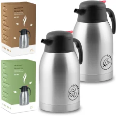 Berdsen BD-780 Vacuum Jug Set of 2 - 2L Coffee and Tea Thermos