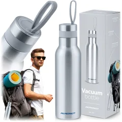 Berdsen 500 ml Vacuum Flask - Silver Insulated Thermos for Hot and Cold Drinks