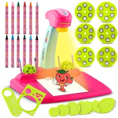 Ricokids 772000 Pink Drawing Learning Projector for Kids