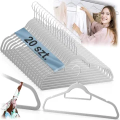 20-Piece Velvet Clothes Hangers Set by Massido - MS-859