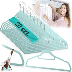 Premium Velvet Clothes Hangers Set of 20 by Massido MS-859