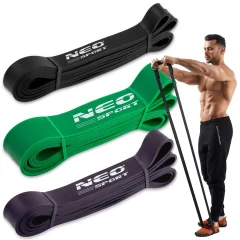 NS-960 Neo-Sport 3-Piece Resistance Band Set for Effective Home Workouts