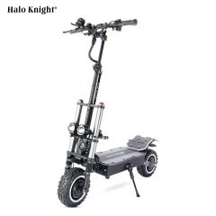 Halo Knight T107 Pro 11'' električni skuter s terenskimi pnevmatikami, dvojni motor 3000 W*2, baterija 60 V 38,4 Ah, največja hitrost 95 km/h